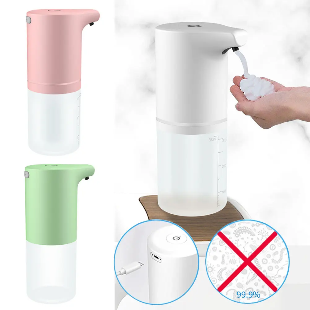 

350ML Touchless Automatic Sensor Foam Soap Dispenser USB Charging Smart Infrared Sensor Liquid Soap Dispenser Hand Sanitizer