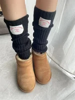 2 in 1 Korean Over-knee Leg Warmers Sleeves WOMEN Arm Covers Japanese Leggings Wool Thigh Socks Punk Multi-functional Gloves 4