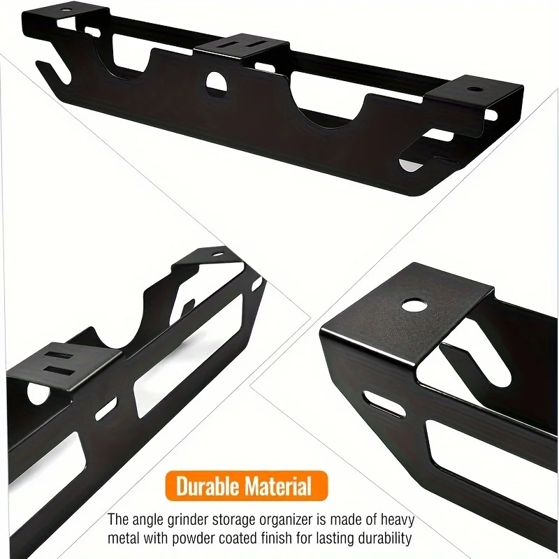 Angle Grinder Holder 2 Bay Angle Grinder Rack/Stand Storage Rack Cord Hanger Wall mount Bracket for Cutters Polishers Workspace