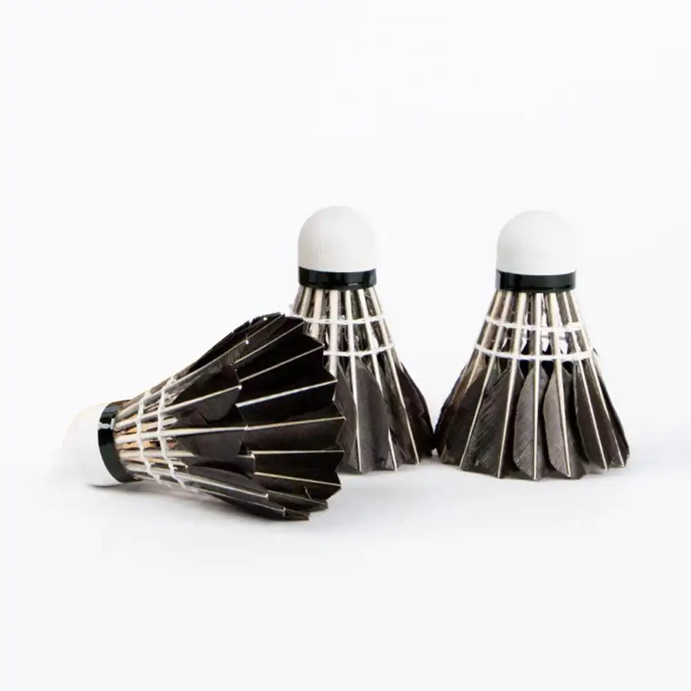 3/6/12Pcs High-quality Badminton Shuttlecock Premium Grey Duck Feather Birdie Sport Training Neatly Arranged Feather Shuttlecock