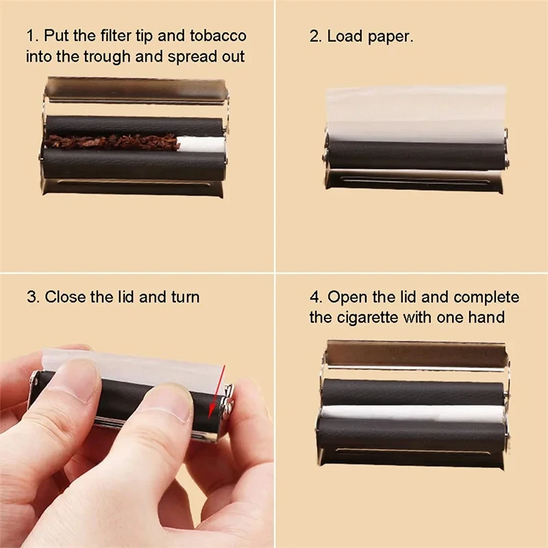 Hot Sale Portable 78/110mm Manual Cigarette Maker Tobacco Rolling Making Machine Cigarette Hand DIY Roller Smoking Accessories