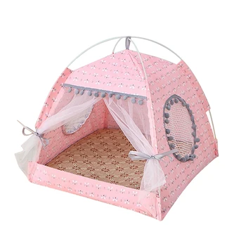 Cat Tent Bed Pet Products The General Teepee Closed Cozy Hammock with Floors Cat House Pet Small Dog House Accessories Products 6