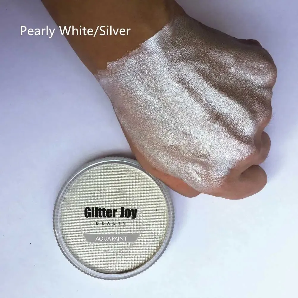 metallic white