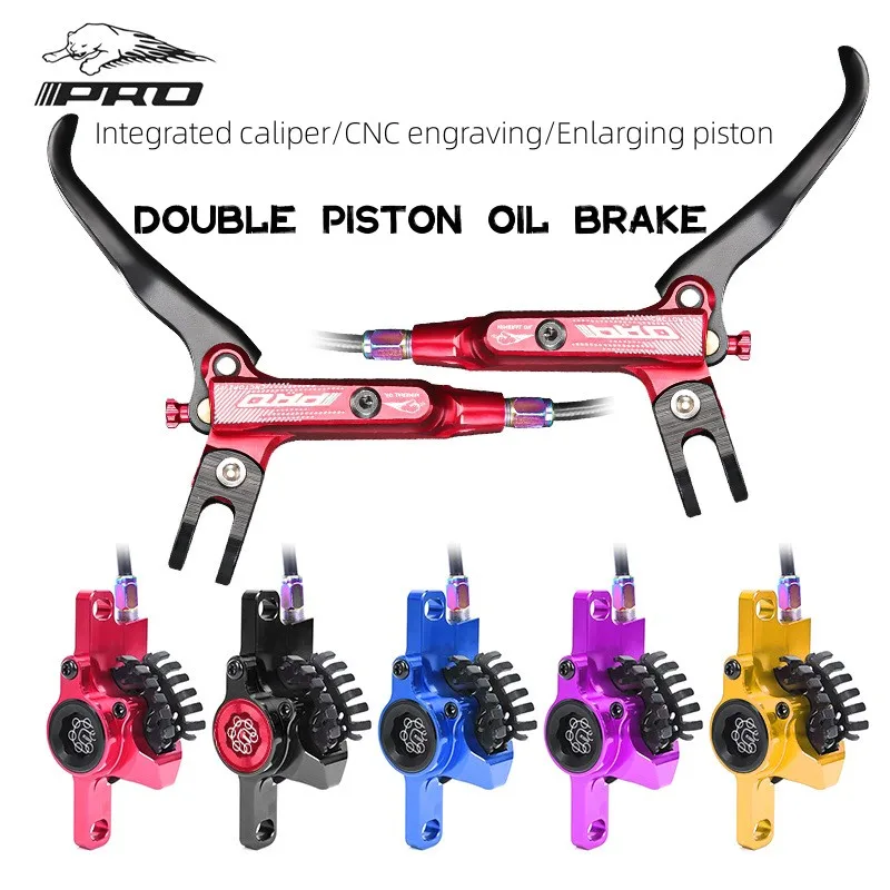 

IIIPRO Mountain Bicycle Hydraulic Disc Brake 2Piston MTB Brake Caliper 800/1450mm Front Rear Brake Full CNC Ultralight Bike Part