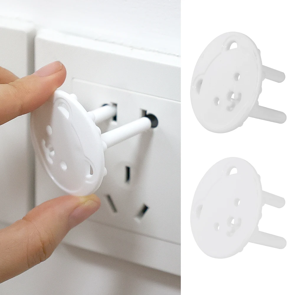 4-12pcs Bear Shape EU Power Socket Protector Baby Child Electrical Outlet Safety Guard Protection Anti Electric Shock Plug Cover