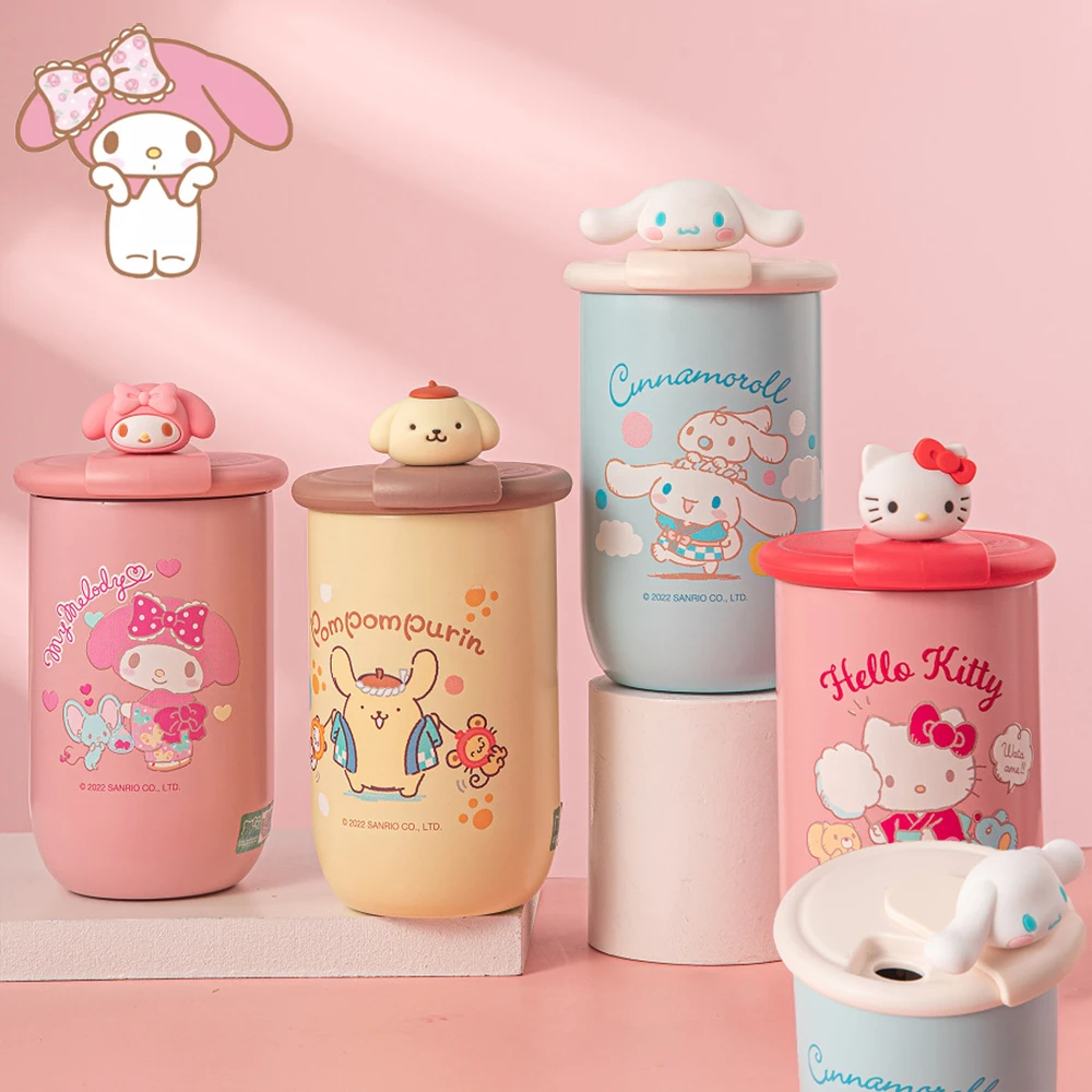 Hello Kitty Cinnamoroll Insulated Coffee Mug With Handle And Lid