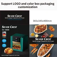 OEM 2021 New Arrival 12L Smart Oven Food Grade Professional Oil Free Air Fryer Black Electric Deep 2