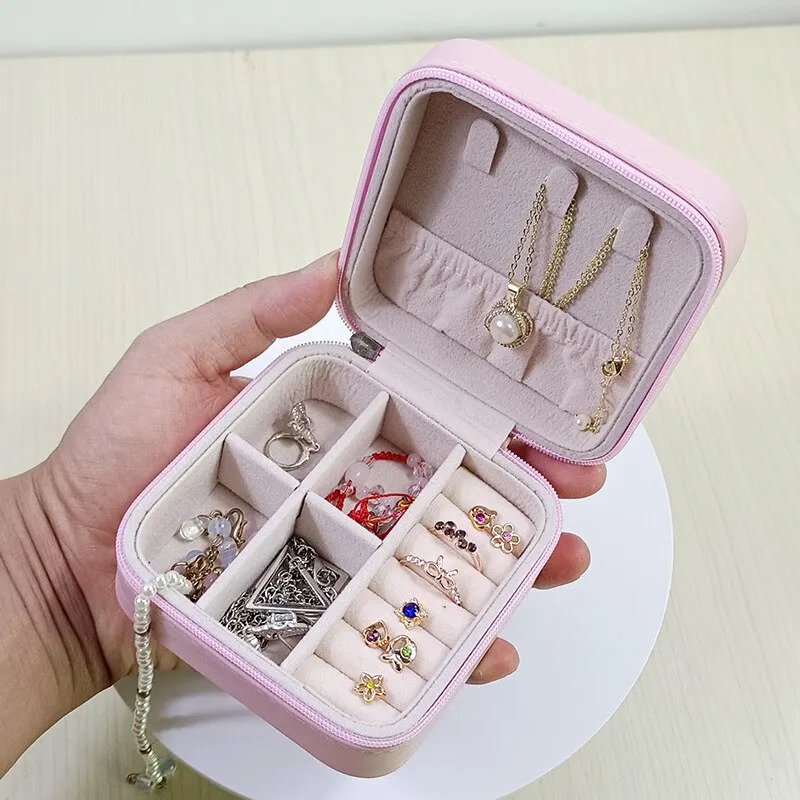 Mini Jewelry Storage Box Portable Home Travel Earrings Necklace