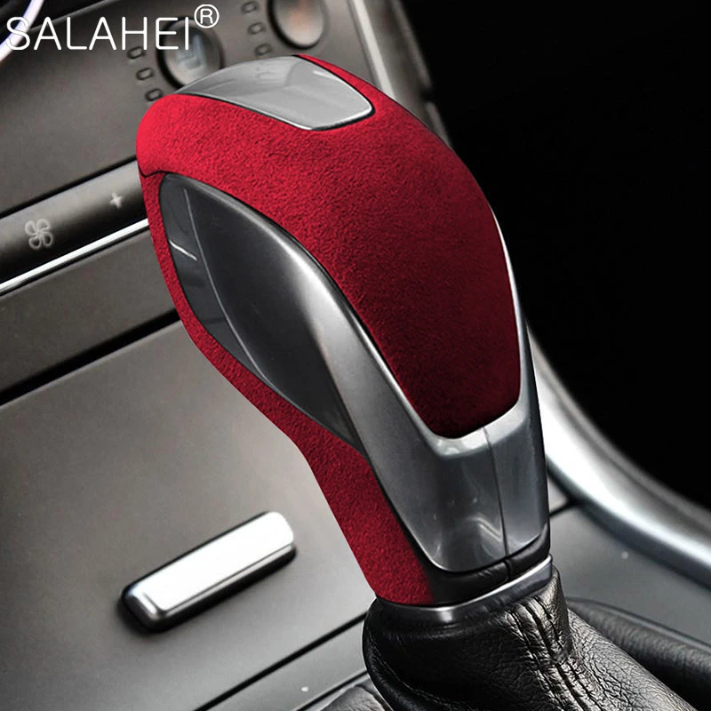 

Car Gear Shift Knob Collar Non Slip Grip Cover Car Gear Hand Brake Suede Shell For Ford Focus Escort Mondeo Escape Eage Ecosport