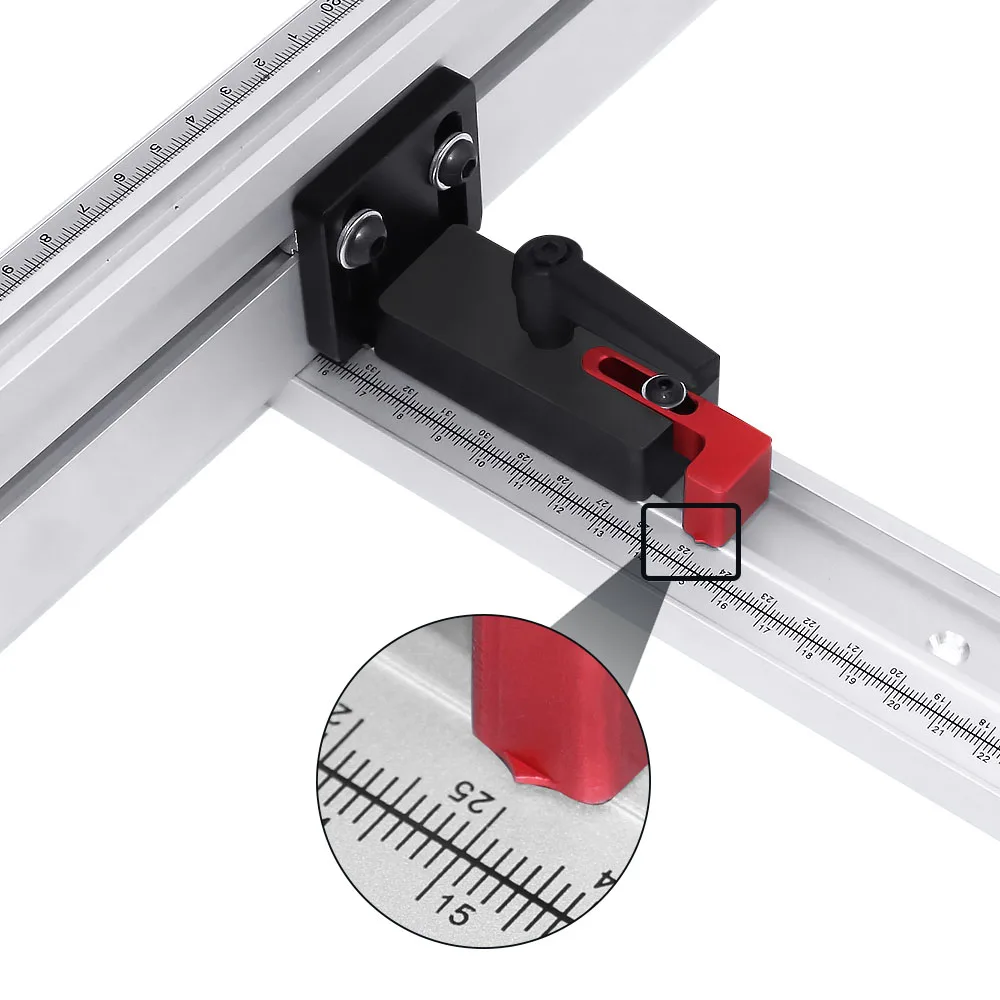 300-800MM 75-Type Aluminum Profile Fence Miter T-Track Bandsaw Jig T-Slot Track Stop DIY Woodworking Table Saw Backer Rail Tools