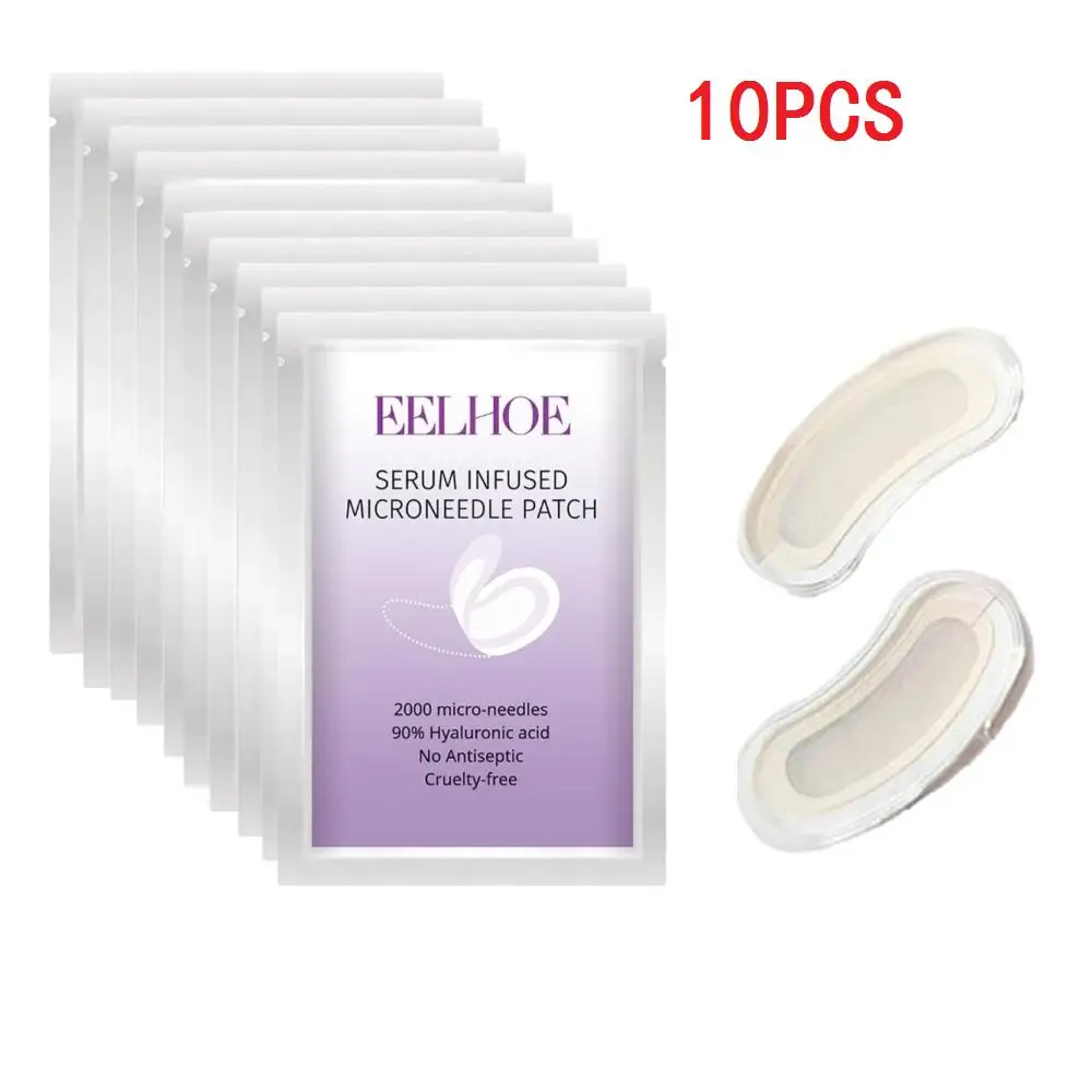 

10/5PC Hyaluronic Acid Microneedle Eye Patches Mask For Anti Wrinkle Aging Dark Circles Moisturizing Under Eye Gel Pads Skin Car