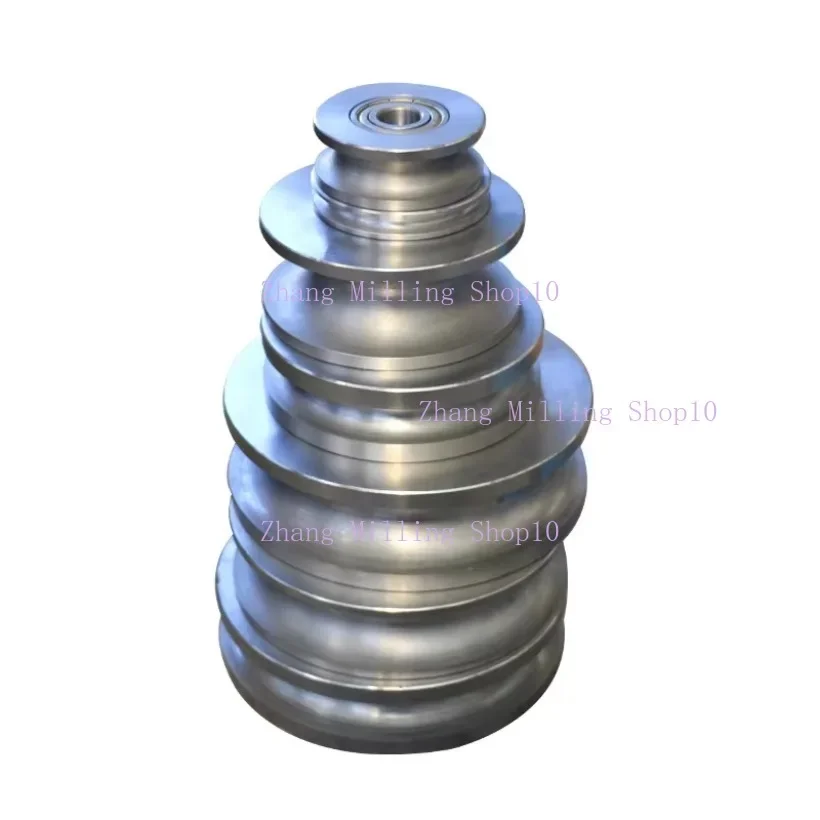 45# Steel Pulley U-shaped V-shaped Steel Wire Pulley Thickened Elbow Track Guide Wheel Round Tube Micro Bearing