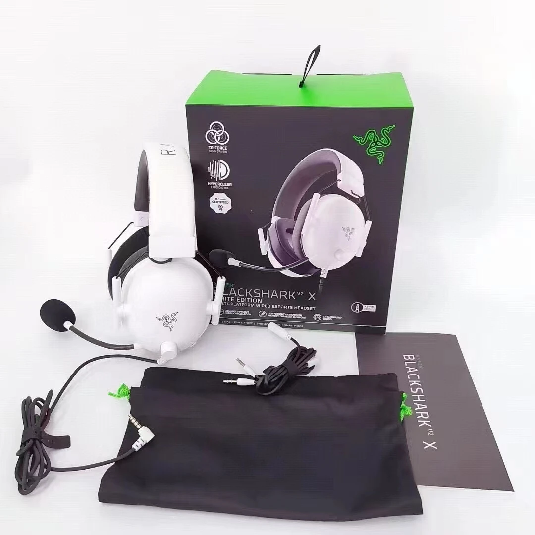 Razer-Blackshark v2 x有線ゲーミングヘッドセット,サラウンドサウンド