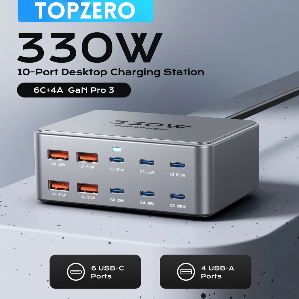 Stazione di Ricarica ultipla it 3 USB-C e 3 PPS PD 3.0 per acBook