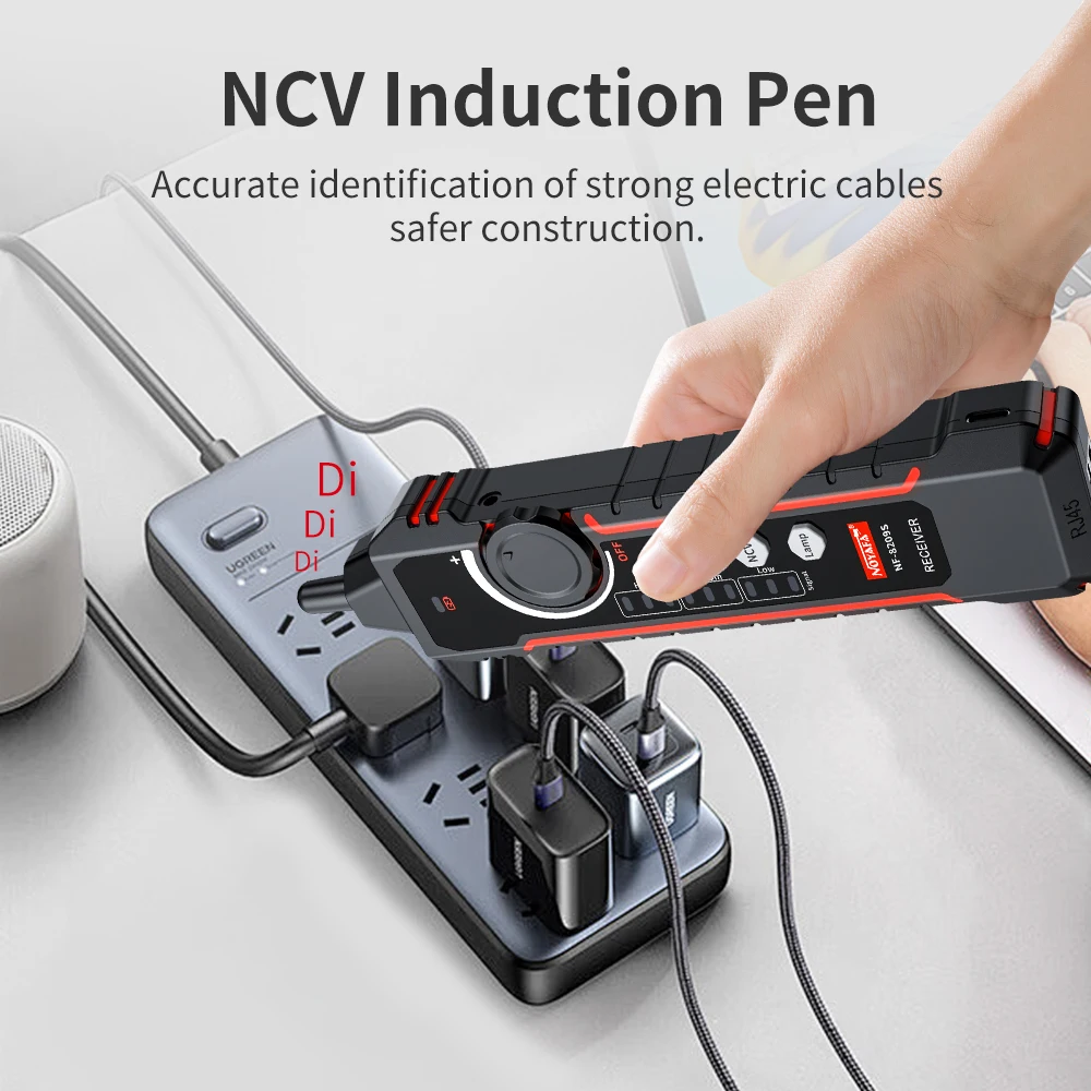 NOYAFA NF-8209S Network Cable Tester Cat5 Cat6 Cable Tracker Anti Interference Cable Tester Measure Fault Distance Crimping Test 5