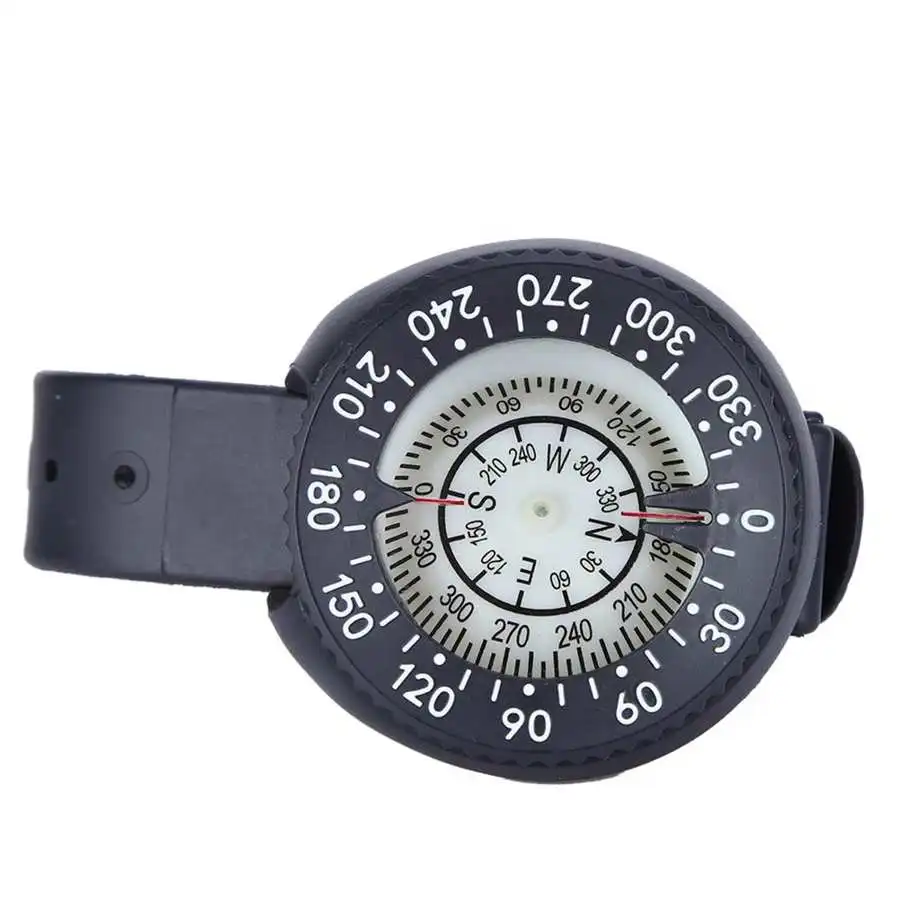 Description Picture 5 of itemWaterproof Diving Compass Portable Underwater Ourdoor Activities Compass with Watchband Luminescent Dial