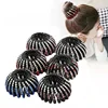 Fashion Crystal Rhinestone Hairpin Bun Hair Claw Clips Horsetail Buckle Hair Clip Bird Nest Expanding Hair Accessories for Women 2