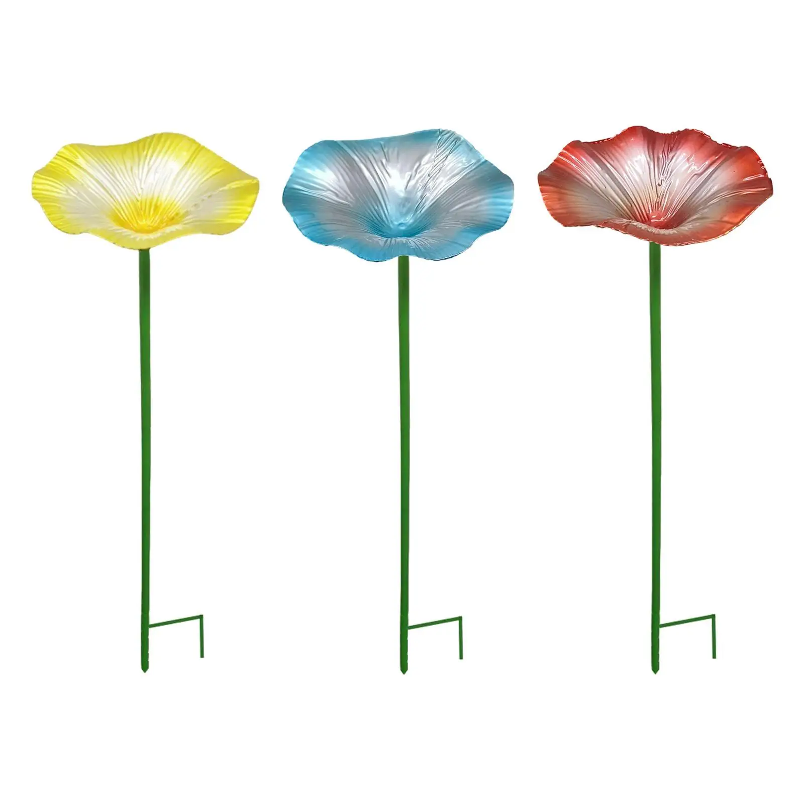 Bird Bath Metal Decoration Decorative Bird Feeder for Lawn Balcony Outside