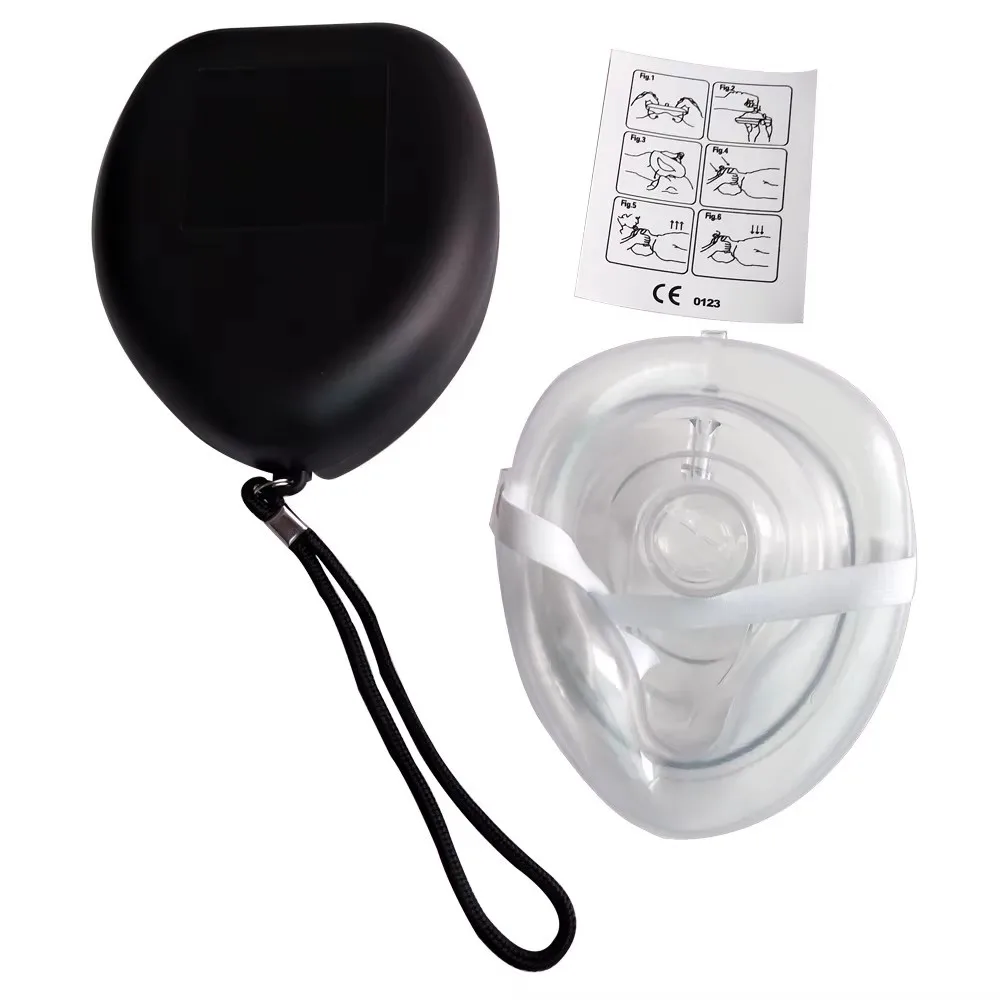 First Aid Mask 1pcs Professional CPR Breathing Mask Protect Rescuers Artificial Respiration Reuseable One way Valve