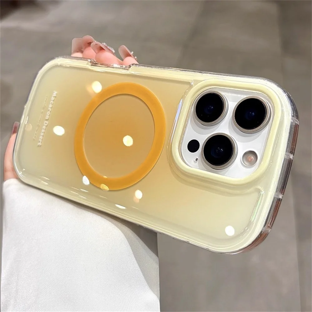 Magsafe Magnetic Gradient Glossy Phone Case with Wireless Charging Capability