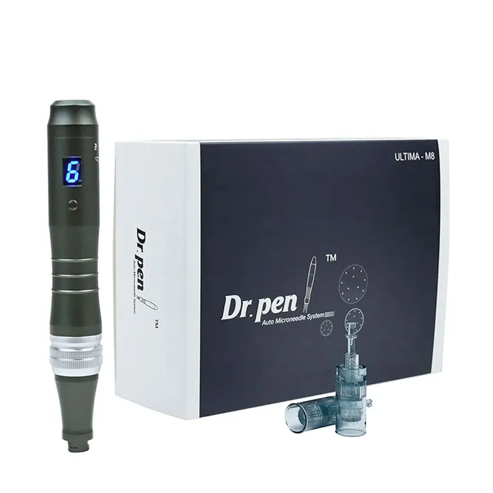 Dr. Pen-Caneta Microneedling Sem Fio, Caneta Derma, Caneta Auto, Kit de Ferramentas para Cuidados com a Pele para Rosto e Corpo, 22 Cartuchos, Ultima M8