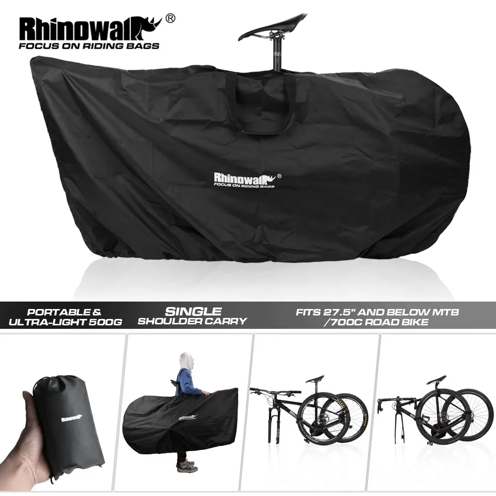 Bicycle Cover Rhinowalk Road Portable Fits 27.5" And below MTB/700C Road Bike Light Travel Carry Shoulder
