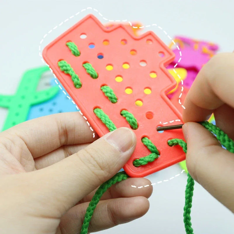 Threading Toys Montessori Educational Fine Motor Skills Development Classroom Supplies Regalos Cumpleaños Niños Para Invitados 5