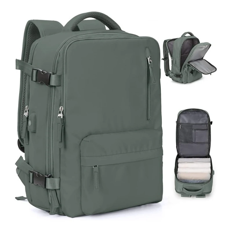 

Travel Backpack Women Laptop Bag Men Multifunctional USB Charging Large Capacity Waterproof Schoolbag with Shoes Pocket Backpack