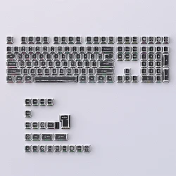 Vibrant Comic Style Keycap Set - 136 Keys, Factory Height, Classic Minimalist Design (New Side Top Print C)