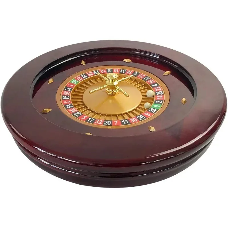

Yuanhe Deluxe Roulette Wheel Set - 20Inch Casino Grade High Glossy Roulette Game Set with 2 Balls Pills