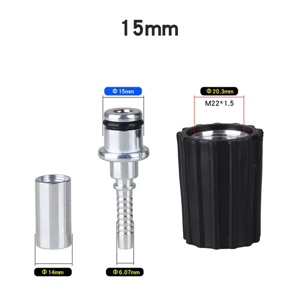 High Pressure Washer Hose Insert Fittings Car Washer Hose Fittings Twist Connector D14 D15mm Ring Nut M22 M14 Fitting Connector 5