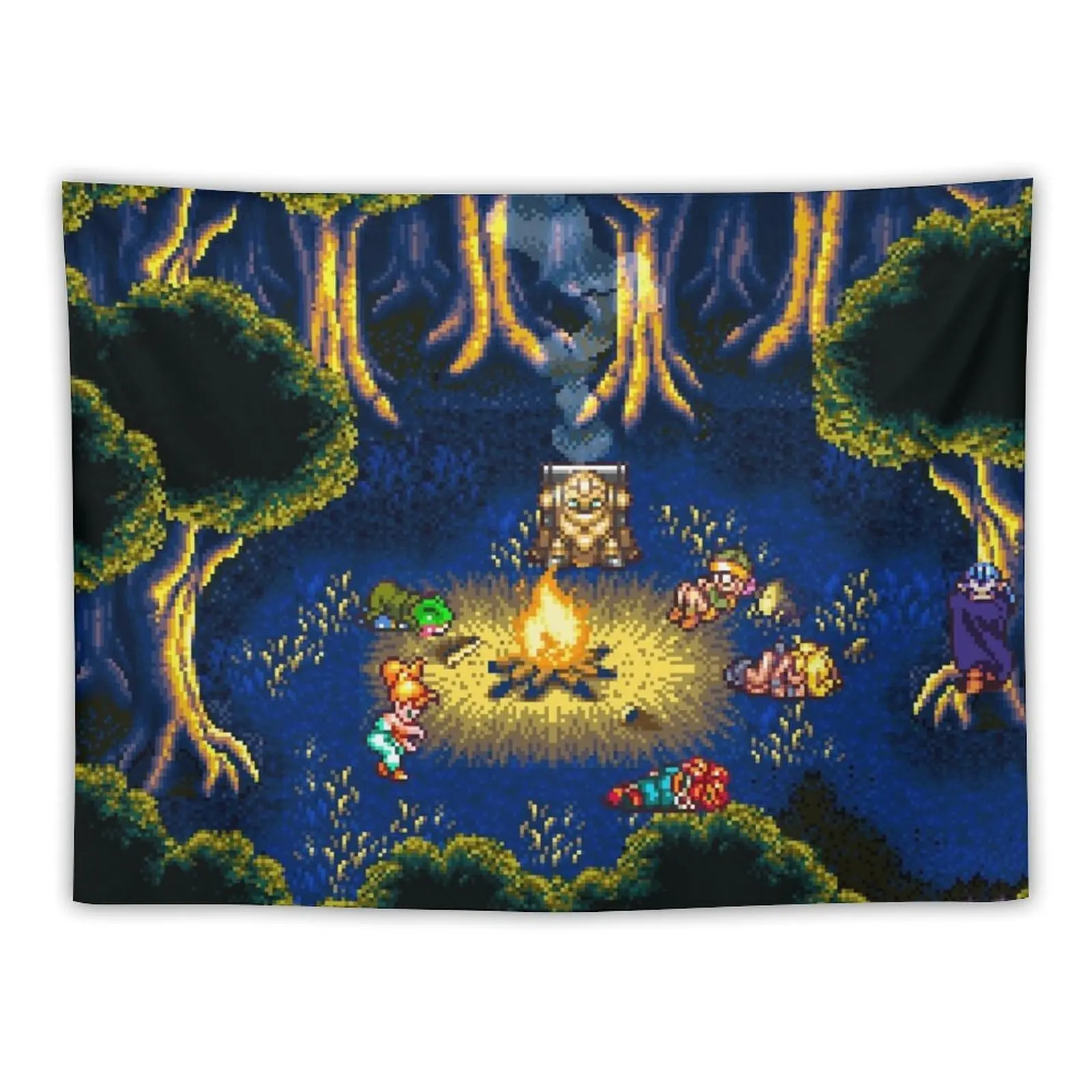 

Chrono Trigger Campfire Tapestry Aesthetic Room Decor Wall Decorations Cute Room Things Tapestry