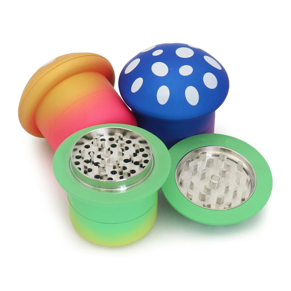 Metal Grinder Herb Large 70MM Mushroom Shaped 4 Layer Spice Grinder Durable Plastic & Metal herb grinder,tobacco grinder,manual spice grinder