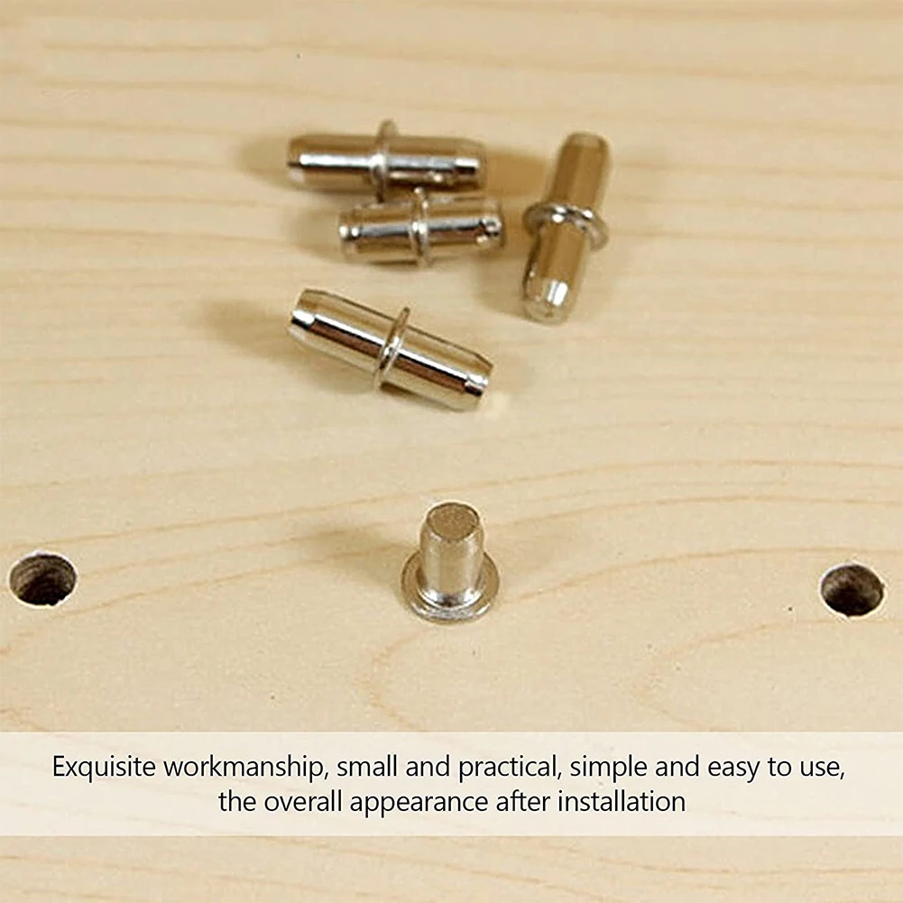 

Bracket Shelf Support Pegs Sturdy 50pcs Plated Pins Easy Installion Flexible For Cabinet Furniture Closet Iron