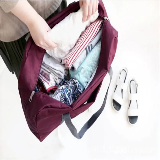 Bolsa de viaje plegable portátil, bolsa de gimnasio deportiva de gran capacidad, bolsa de lona ligera para equipaje de mano, bolsa de viaje para entrenador 3
