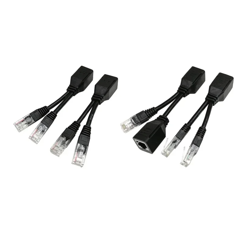 

2pcs/1pair RJ45 Splitter Combiner UPOE Cable Kit POE Adapter Cable Connectors Passive Power Cable Security Protection Cables