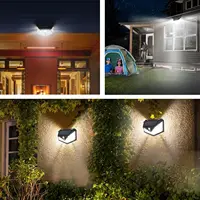 12Pack 100 LED applique solaire avec 3 Modes capteur de mouvement de sécurité lumières solaires extérieures étanches pour cour Garage pont jardin 6