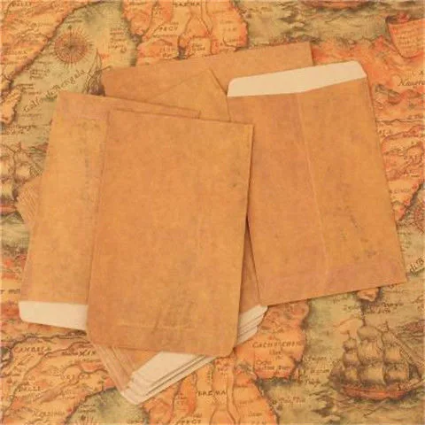 10/20/50/100 Stück braune Kraftpapierumschläge im Vintage-Stil C6, ideal für Briefe und kleine Geschenke, handgefertigt, Premium-Qualität – Detail 6