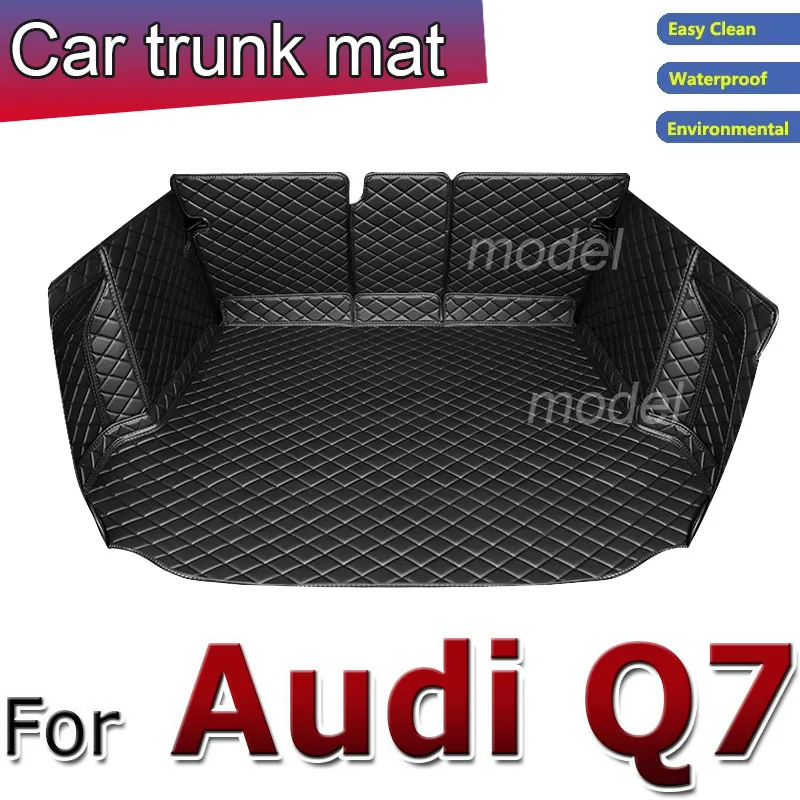 

Коврик для багажника автомобиля Audi Q7 4L MK1 2005 ~ 2015, кожаные коврики для багажника автомобиля, водонепроницаемый защитный коврик для багажника, автомобильные аксессуары