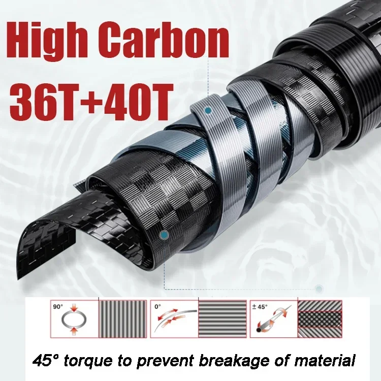 8M/9M/10M/11M/12M/13M Super Light long Hard High Carbon Fiber Hand Fishing Rod Telescopic Fishing Pole Stream Rod fishing rod