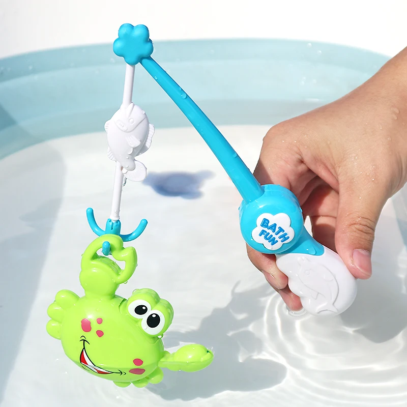 Giocattolo Da Bagno Set Pesca Magnetica Con Rete E Pistola Ad Acqua – Per Bambini, Con 5 Animali Marini