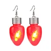 LED Christmas Earrings Glowing Light Up Earrings Santa Reindeer Snowman Christmas Tree Dangle with Lights for Party Women 3