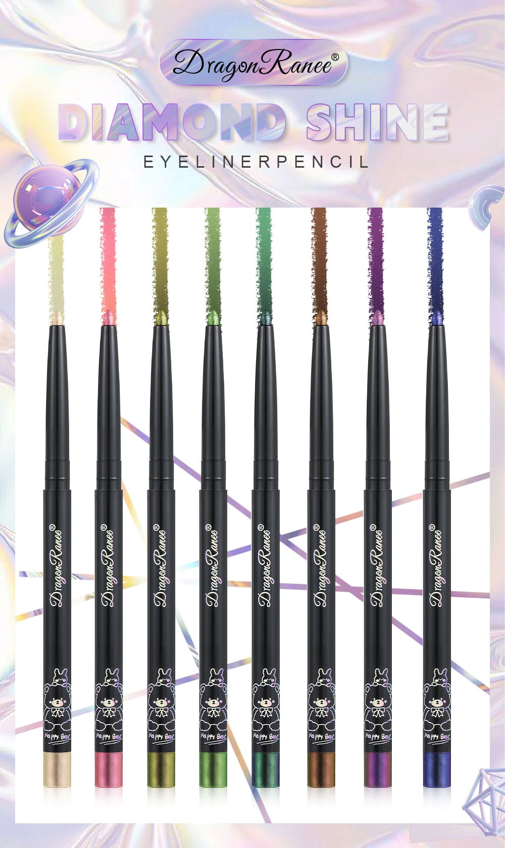 Perlglanz Aurora Eyeliner Stift Wasserfest Metallic Glitzer_voghion.com