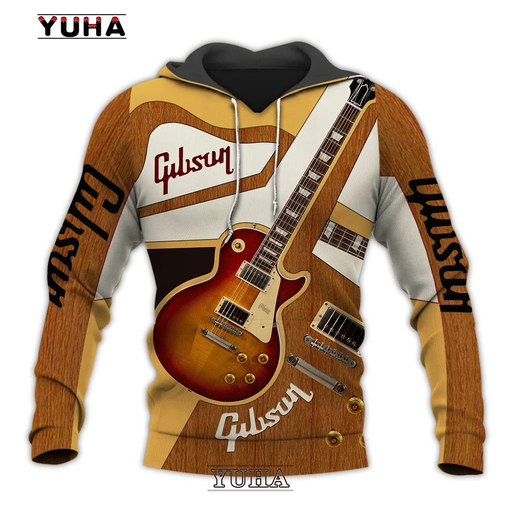 thumbnail image 1 of Sudadera con capucha con estampado de guitarra 3D para hombre, sudadera de talla europea para uso diario, sudadera con capucha musical, ropa psicodélica para mujer, mayorista, 1 of 5