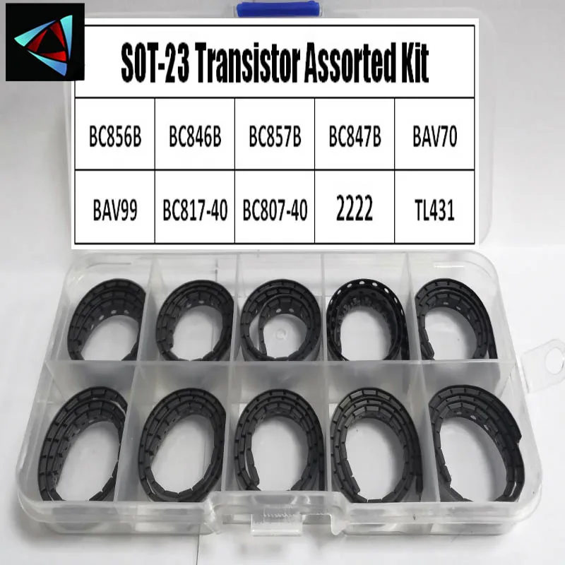 Sot 23 10 waarden smd bc856 bc846 bc857 bc847 bav70 bav99 bc817 bc807 ...