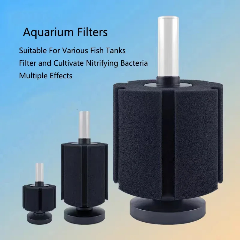 Schwarzer Aquarium filter für Aquarium Aquarium Luftpumpe Skimmer biochemischer Schwamm filter Aquarium Biofilter Filtro Aquari olarge