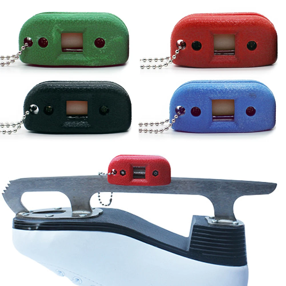 1Pcs Ice Skate Edge Blade Sharpener Quick Skate Sharpener Skate Sharpener Oilstone Portable With Hanging Storage Bag