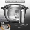 Induction Heating Dual Pressure Rice Cooker 6 Cup (Uncooked) Full Stainless Inner Pot High/Non-Pressure Auto Steam Clean 3
