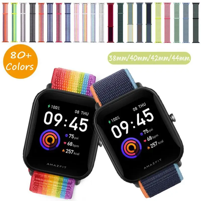 

Ремешок нейлоновый для Apple watch band 38 мм 40 мм 42 мм 44 мм 41 мм 45 мм, браслет для iwatch 7/6/5/3/2/1, 50 шт.