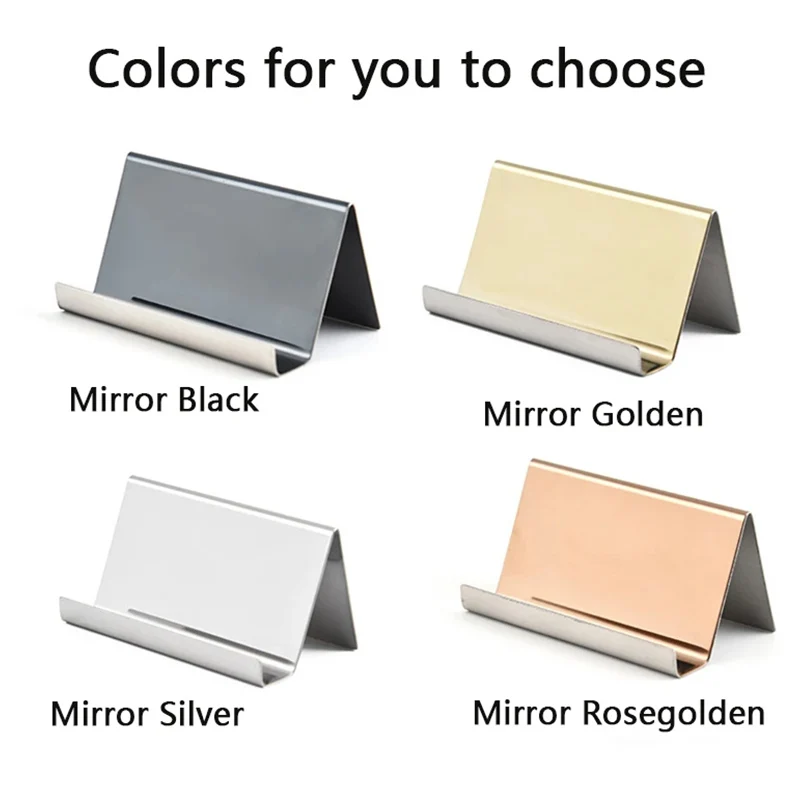 Metal Business Card Name Tag Display Rack Display Stand Desktop Table Organizer Cellphone Holder Conference Room Accessories 4